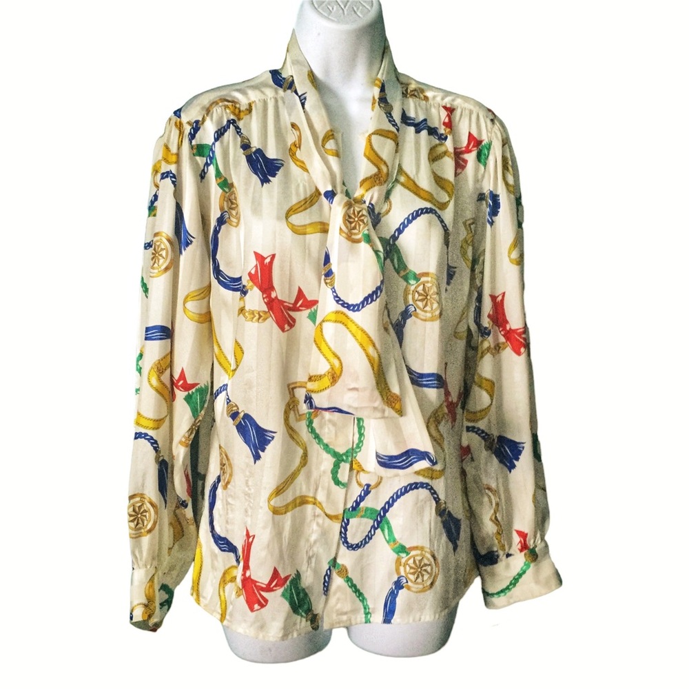 Evan Picone Nautical Blouse